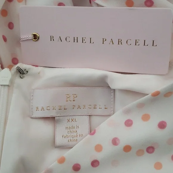 Rachel Parcell Polka Dot Faux Wrap Tie Dress  Size XXL NWT - Picture 9 of 9